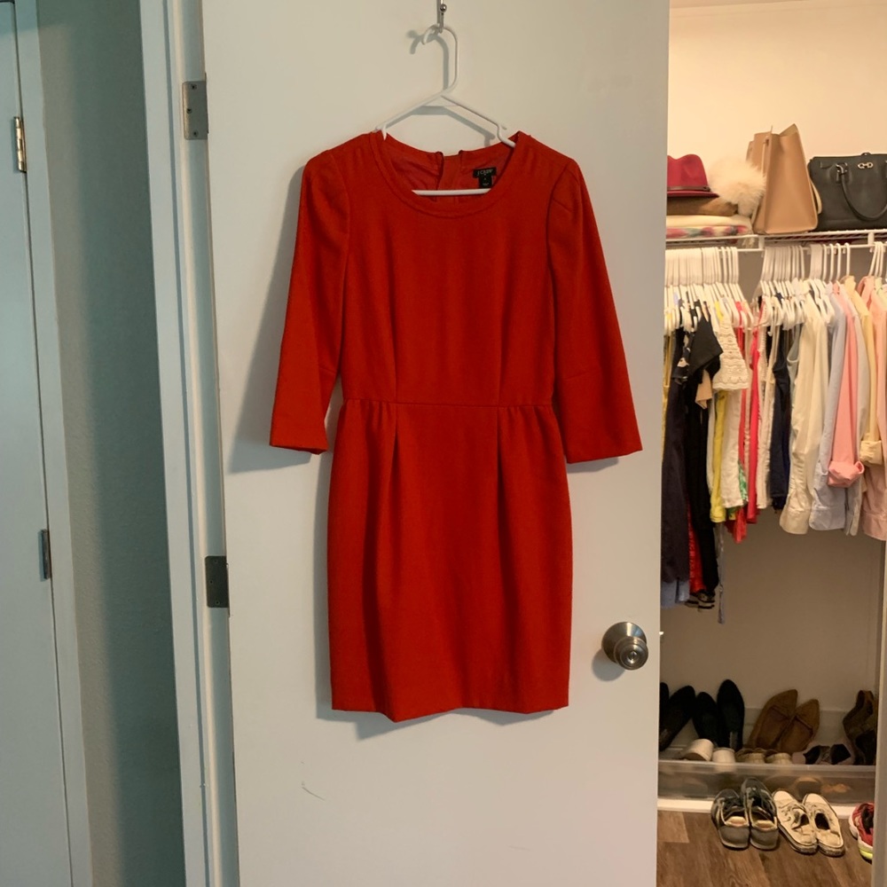 J Crew red dress 0